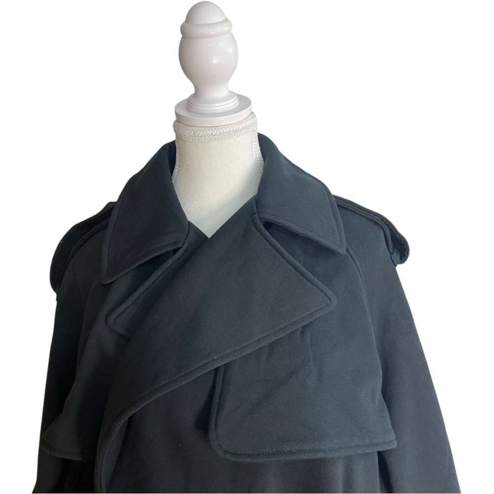 SKIMS Oversized Boyfriend Fleece Trench Coat Black - Picture 5 of 13